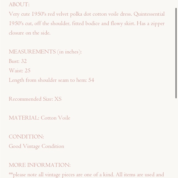 Eveliina Vintage 1950s Polka Dot sheer dress XS - Picture 11 of 11